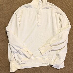 We The Free Cream Ribbed Top